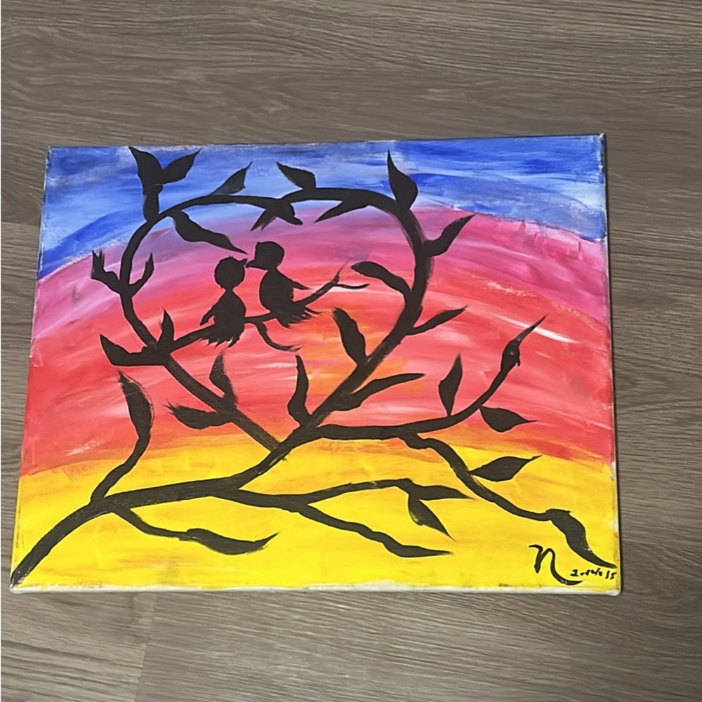 Colorful Silhouette Art Canvas